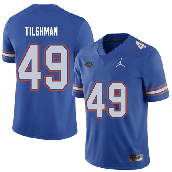 Jordan Brand Men #49 Jacob Tilghman Florida Gators College Football Jerseys Sale-Royal - Click Image to Close